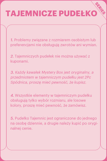 ZAPAKA TAJEMNICZE PUDEŁKO z 2Pc Spódnica